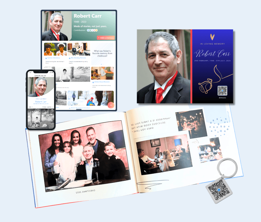 Online memory book and hardcover memory book